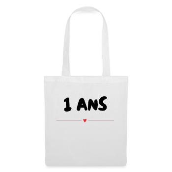 1. 1 year. 1st ANNIVERSARY. 1 YEAR ANNIVERSARY ANNIVERSARY. ANNI - Tote Bag - white - Front