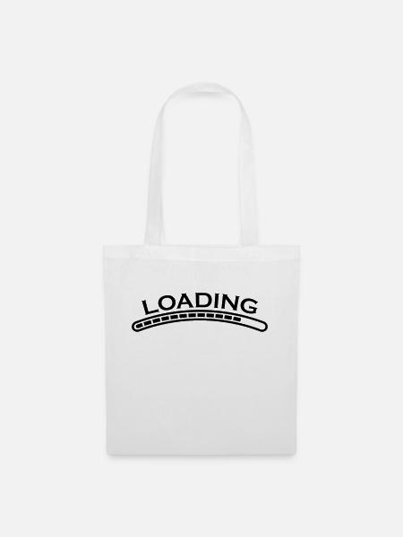 loading ladebalken - Stoffbeutel - Weiß