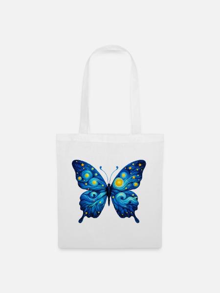 Schmetterling - Stoffbeutel - Weiß