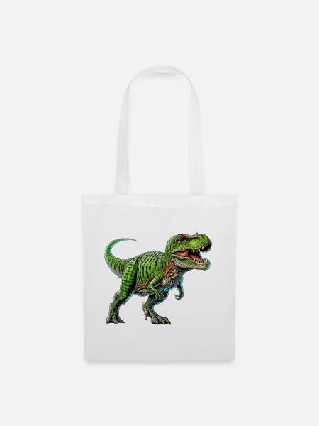 Dinosaurier - Stoffbeutel - Weiß