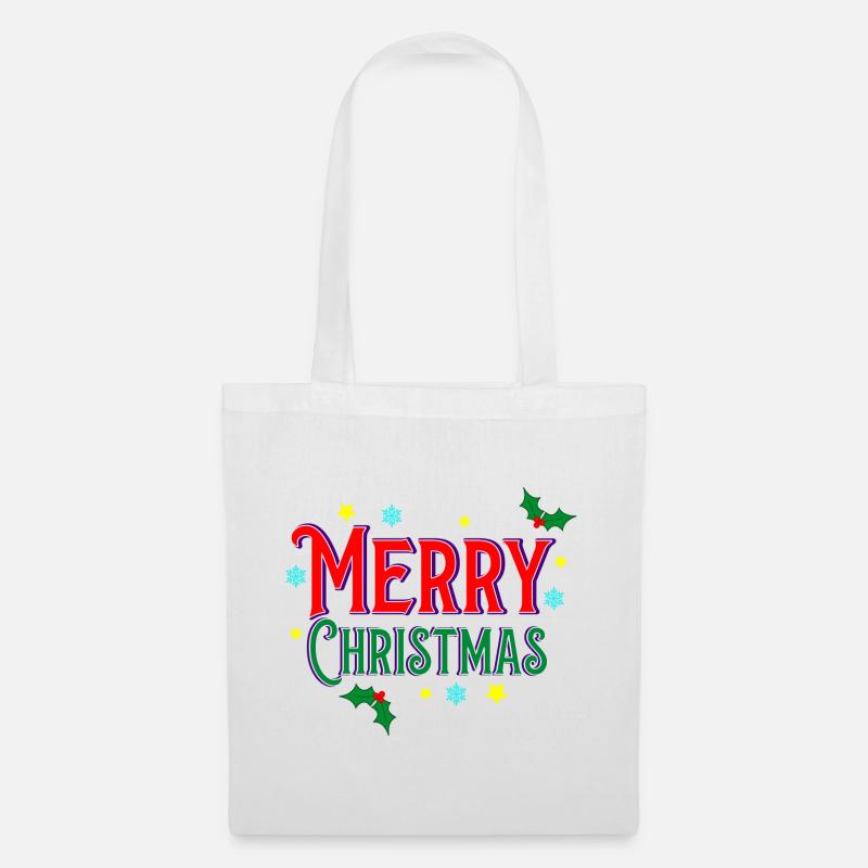 Frohe Weihnachten - Stoffbeutel - Weiß
