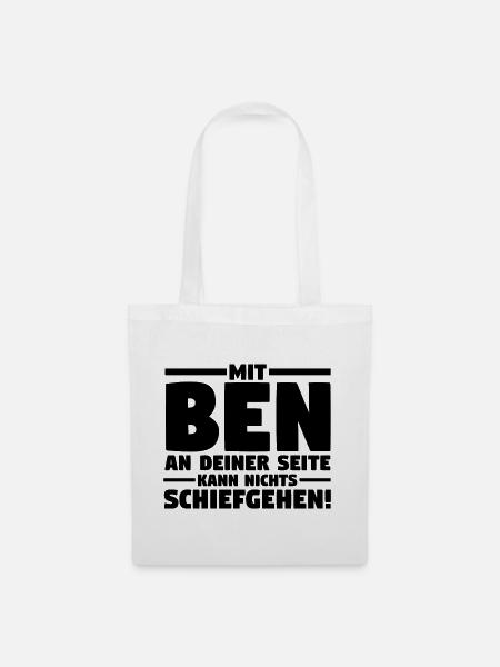 Vorname Ben - Stoffbeutel - Weiß
