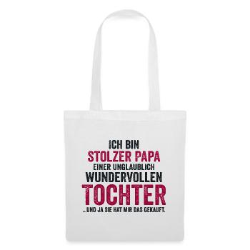 Dad Father Father's Day Daughter - Tote Bag - white - Front
