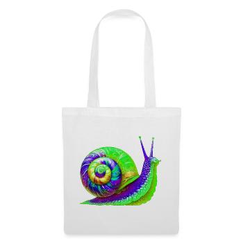 Schnecke - Stoffbeutel - Weiß - Vorne