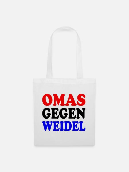 omas gegen weidel - Stoffbeutel - Weiß