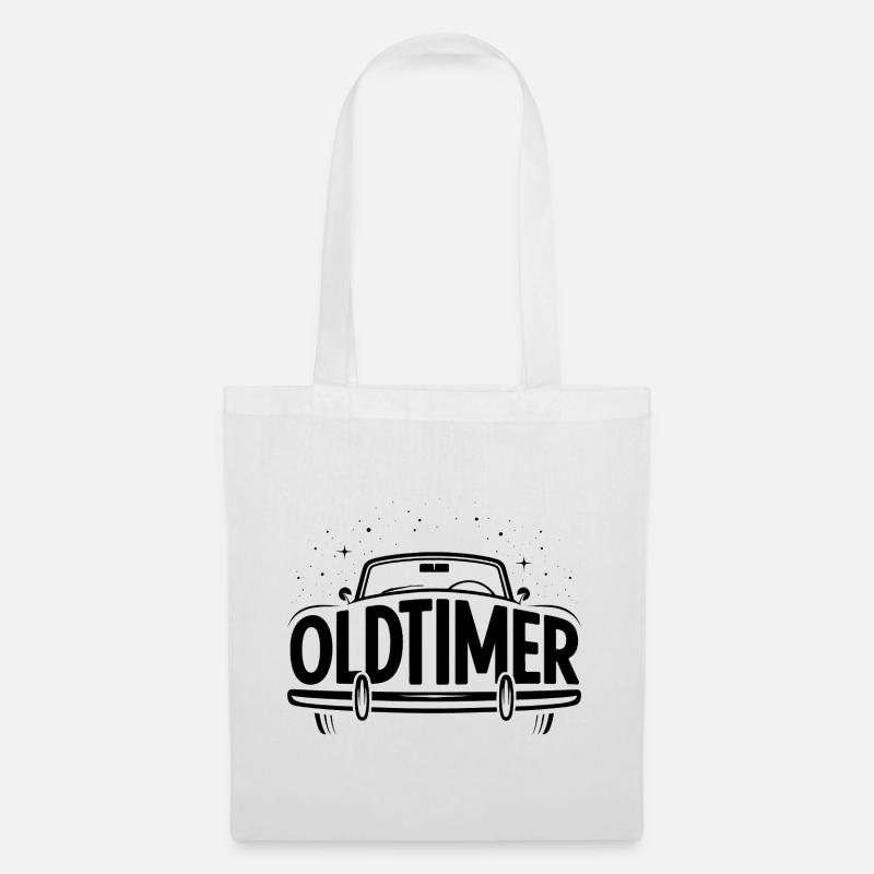Oldtimer - Cooles Auto-Logo - Stoffbeutel - Weiß
