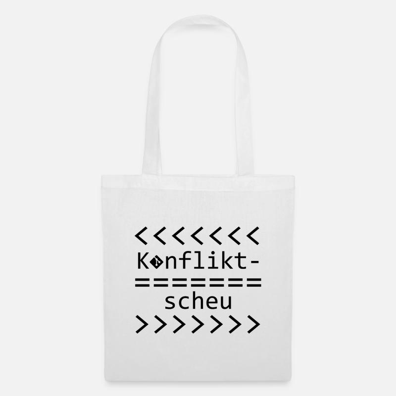 Conflict Aversion Git Nerd Shirt - Tote Bag - white