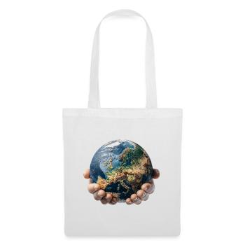 Earth in Hands: Global Responsibility - Tote Bag - white - Front