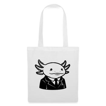 Axolotl en costume – Design Business Tier - Sac en tissu - blanc - Devant