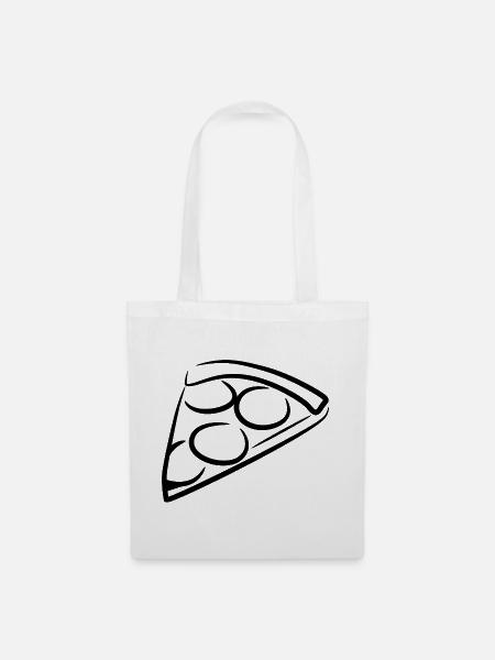 Pizza - Stoffbeutel - Weiß