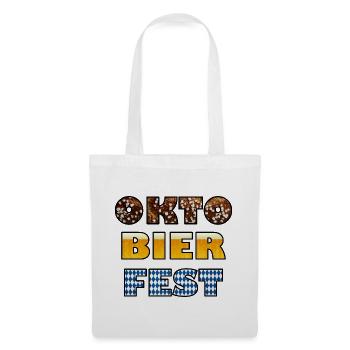 Oktobierfest Bavarian Beer Pattern - Stoffbeutel - Weiß - Vorne