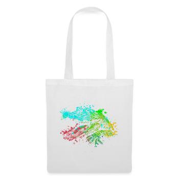 Splash Art Wild Crocodile - Tote Bag - white - Front