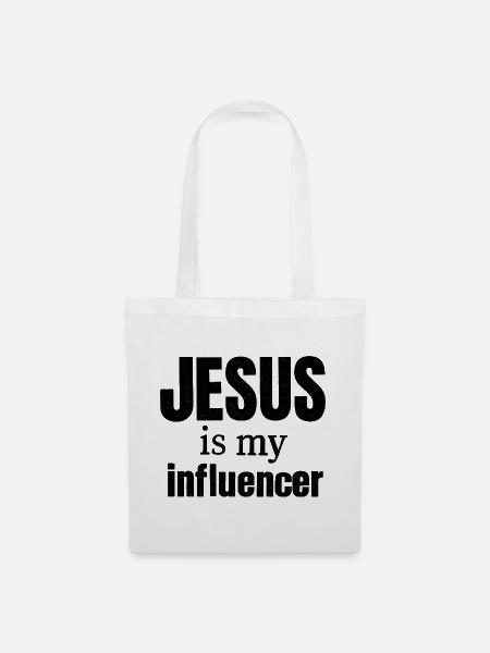 Jesus is my Influencer - Stoffbeutel - Weiß