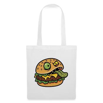 Cheeky Burger Maskottchen-Tee - Stoffbeutel - Weiß - Vorne