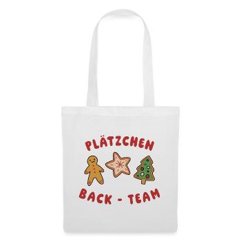 Plätzchen-Back-Team Weihnachtsbäckerei für Kinder - Stoffbeutel - Weiß - Vorne