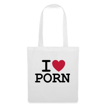 Je aime porno - Sac en tissu - blanc - Devant