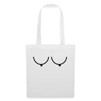 Sexy Brüste Titten Möpse Melonen Geschenk - Stoffbeutel - Weiß - Vorne