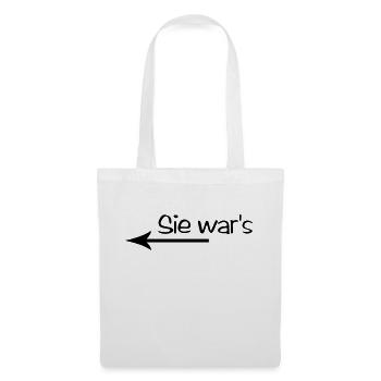 Sie war's - Stoffbeutel - Weiß - Vorne