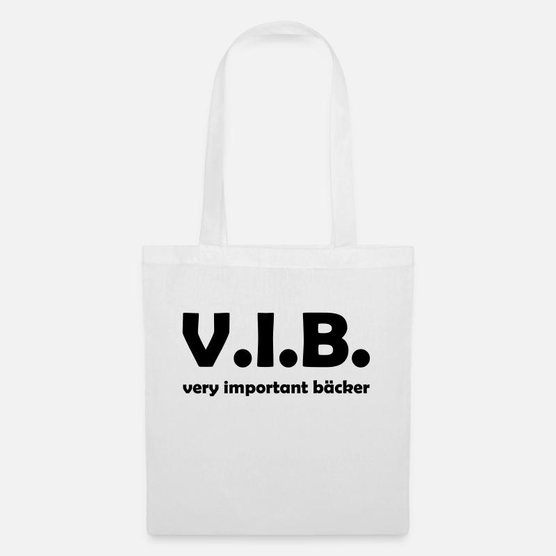 bäcker Hobbybäcker Bäckerei lustiger VIB Spruch - Stoffbeutel - Weiß