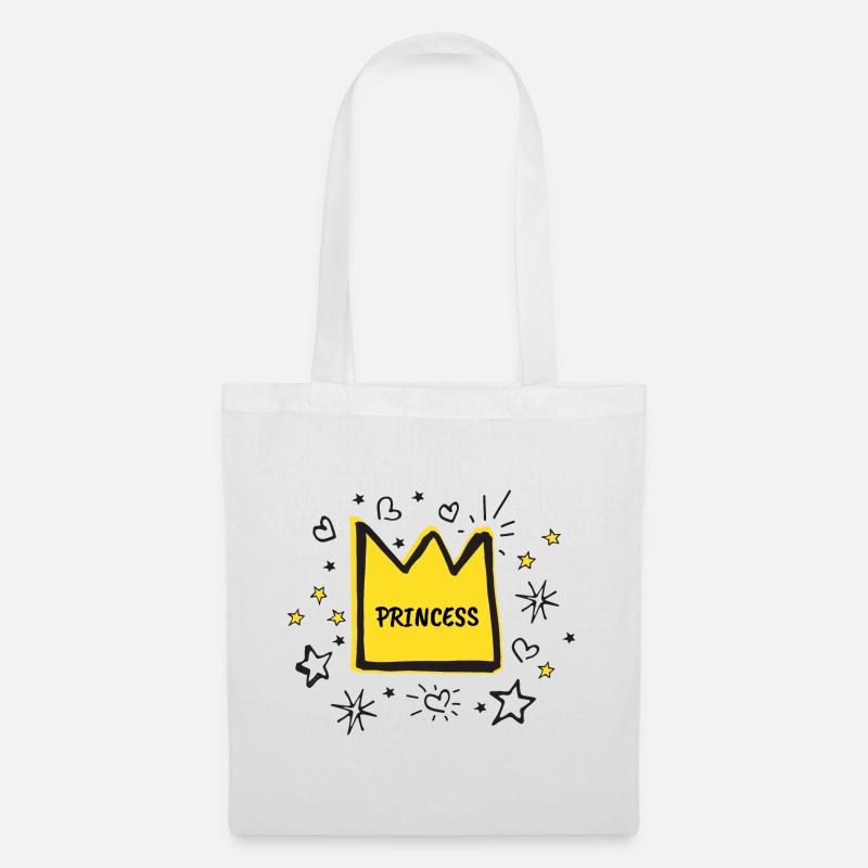 Prinzessin - Stoffbeutel - Weiß