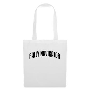 rally navigator stylish arched text logo - Tote Bag - white - Front