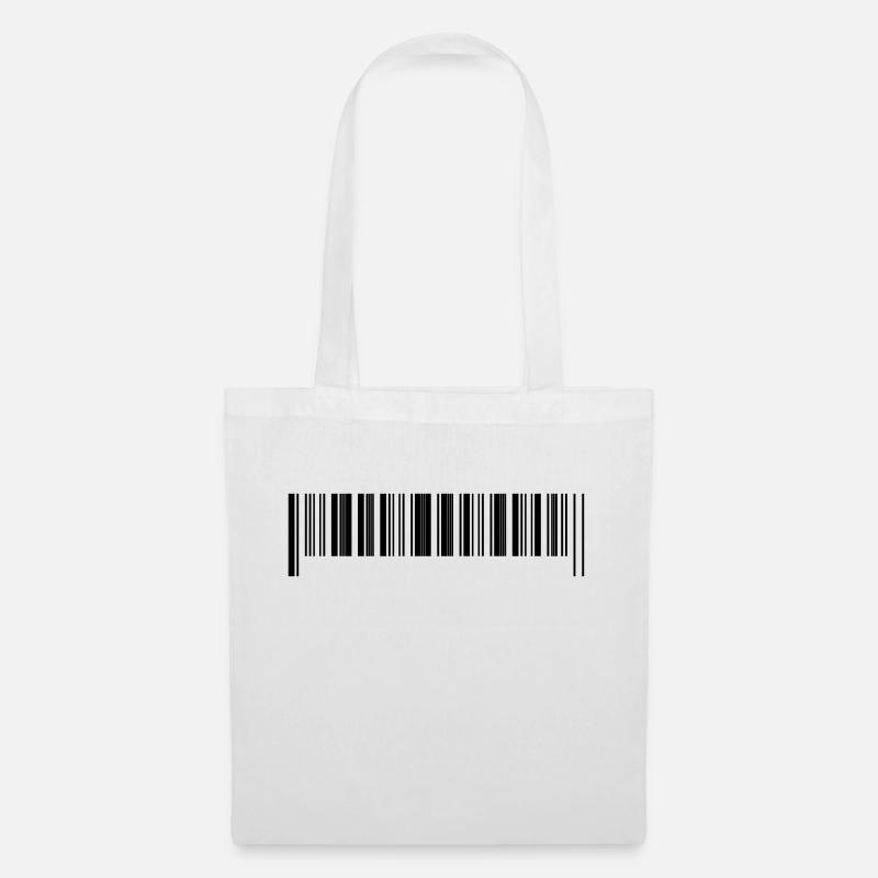 Barcode with desired text field - Tote Bag - white