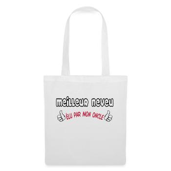 Soeur / Neveu / Nièce / Gendre / Frère / Papy / - Sac en tissu - blanc - Devant