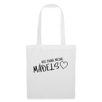 herz nie ohne meine maedels - Stoffbeutel - Weiß - Vorne