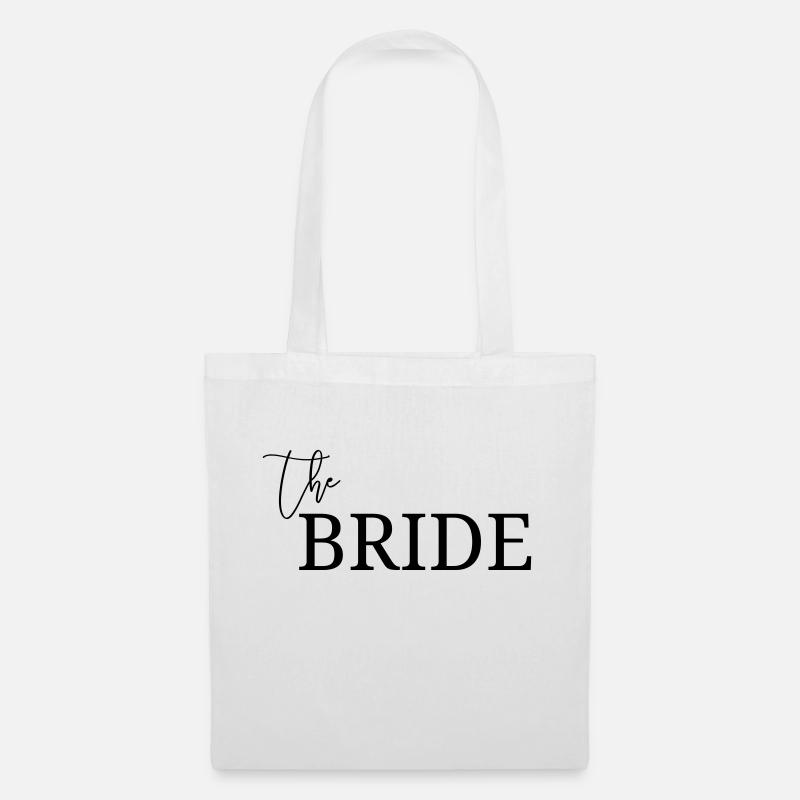 THE BRIDE personalisierbar - Stoffbeutel - Weiß