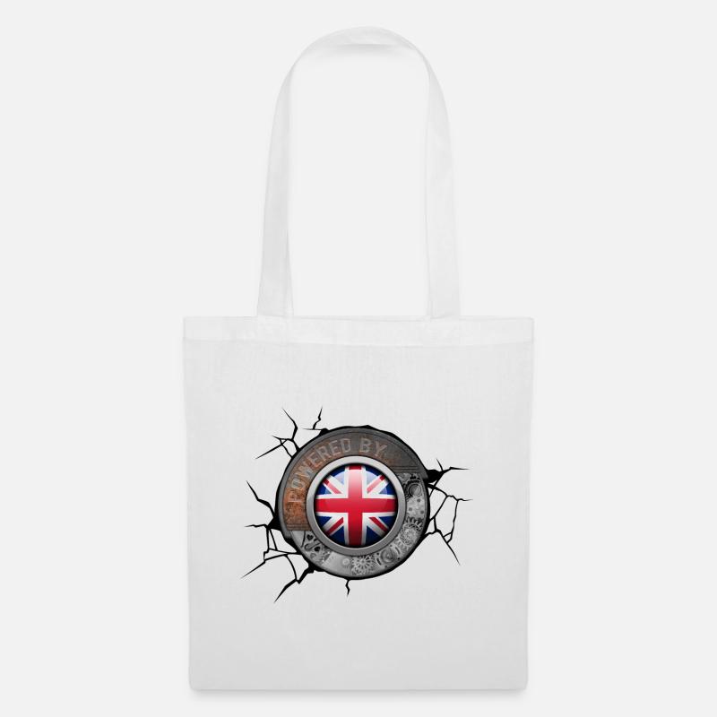 Powered UK Steampunk Engine - Tote Bag - white