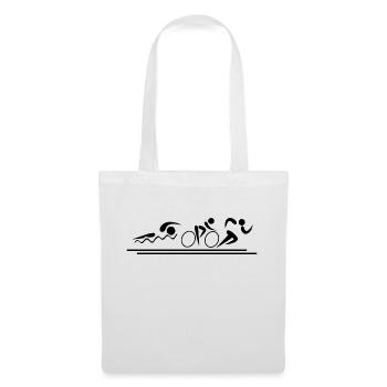 Triathlon Natation Bike Run - Sac en tissu - blanc - Devant