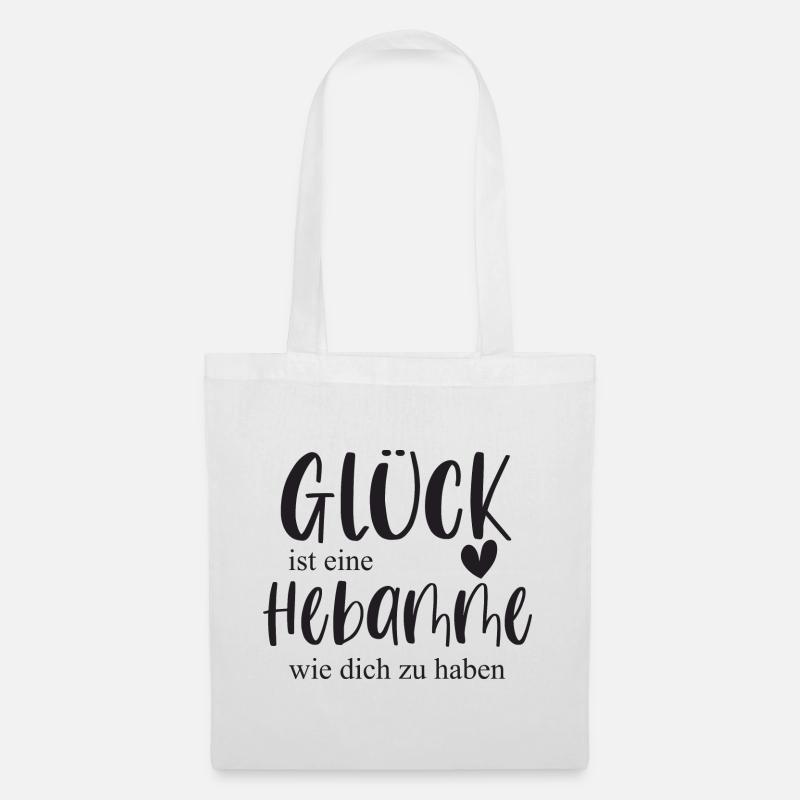 Hebamme Geschenk Danke - Stoffbeutel - Weiß