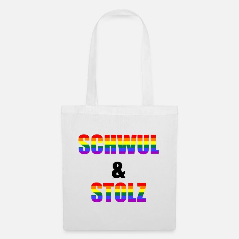 Schwul & Stolz - Stoffbeutel - Weiß