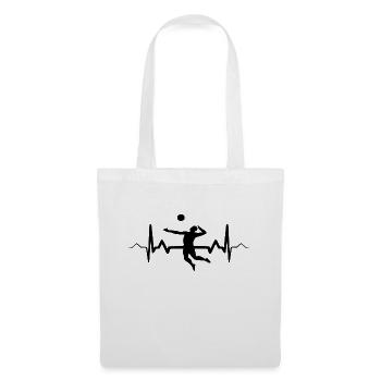 Handball Heartbeat Sport - Sac en tissu - blanc - Devant