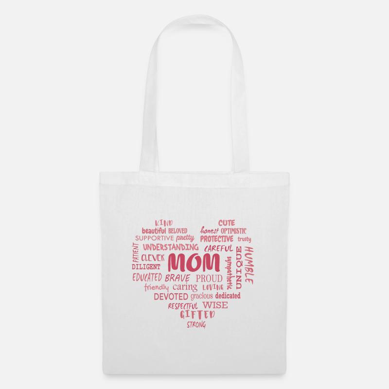 Beste Mutter Qualitäten und Mama Eigenschaften - Stoffbeutel - Weiß