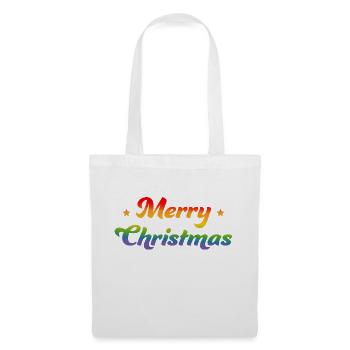 LGBTQI Rainbow Merry Christmas Starlet - Tote Bag - white - Front