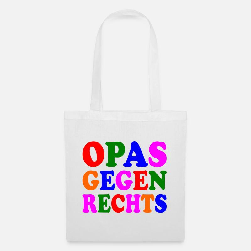 Opas gegen rechts - Stoffbeutel - Weiß