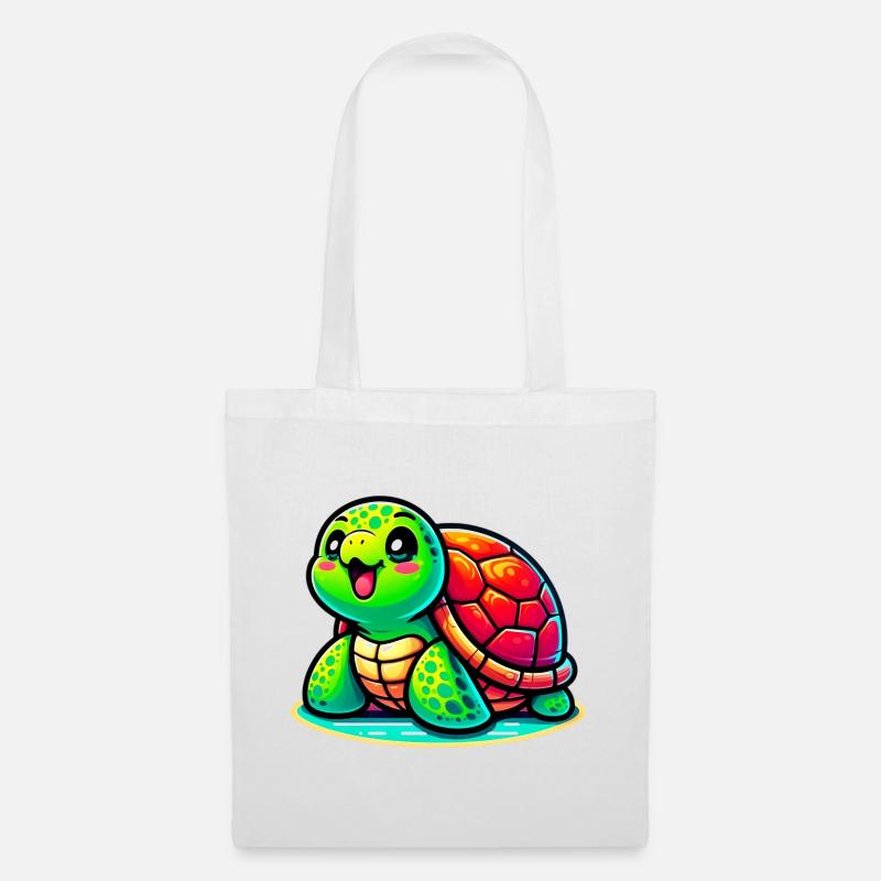 Schildkröte - Stoffbeutel - Weiß