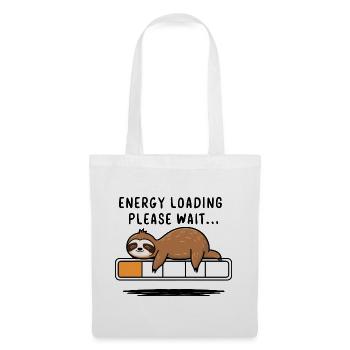 Energizing Sloth - Relaxation Humor Gift - Tote Bag - white - Front