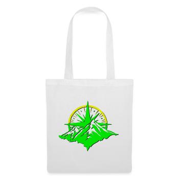 Compass With Mountain Silhouette - Tote Bag - white - Front