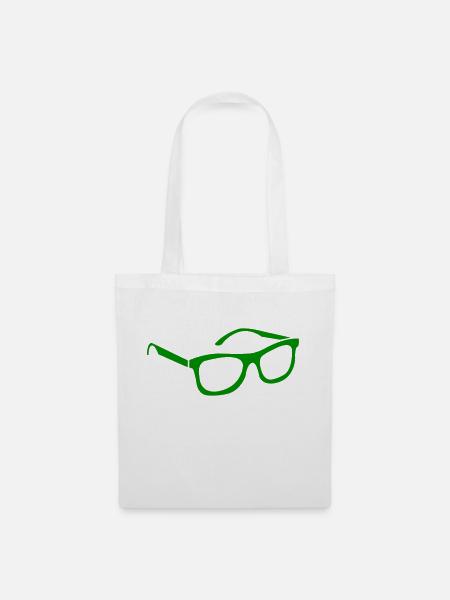 Brille - Stoffbeutel - Weiß