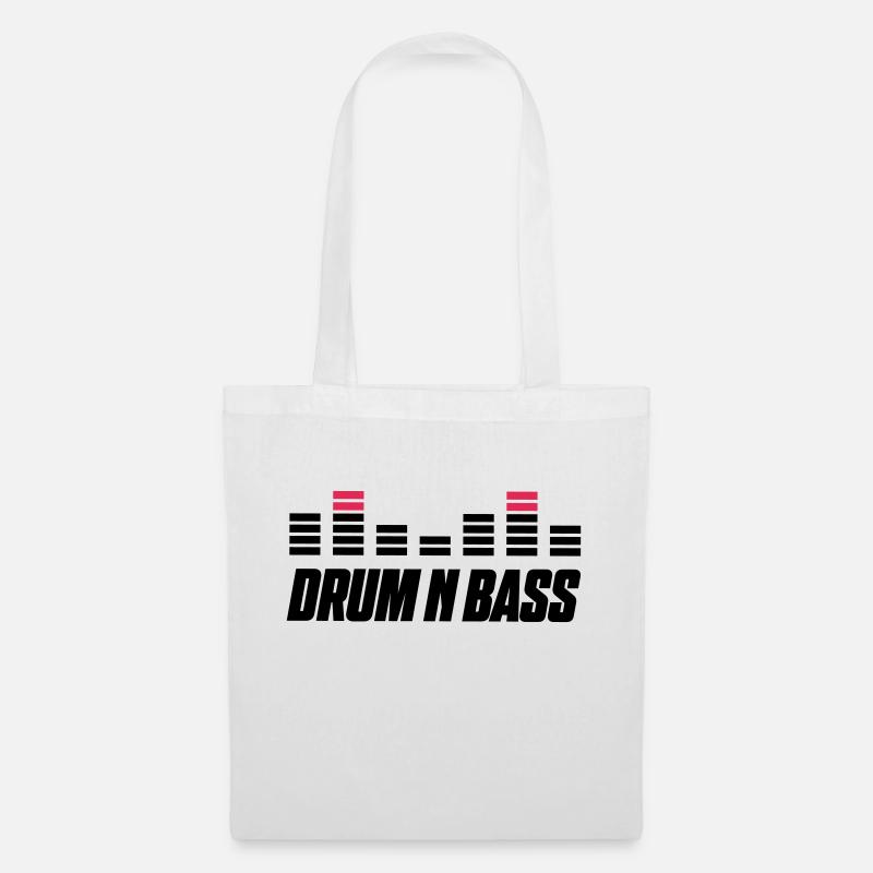 drum bass - Stoffbeutel - Weiß