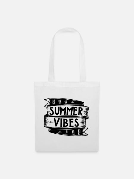summer vibes | Vector graphic - Stoffbeutel - Weiß