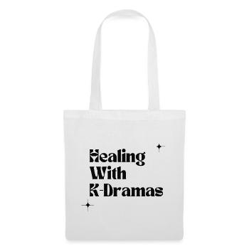 Guérir avec les K-dramas | Drame coréen Confort et fan - Sac en tissu - blanc - Devant