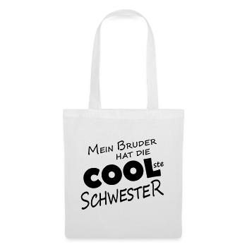 MON FRÈRE A LA SŒUR LA PLUS COOL - Sac en tissu - blanc - Devant