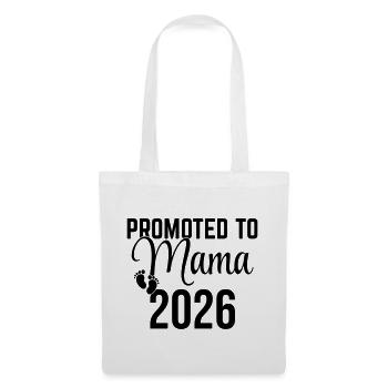 Promoted to Mama 2026 – Werdende Mutter Design - Stoffbeutel - Weiß - Vorne