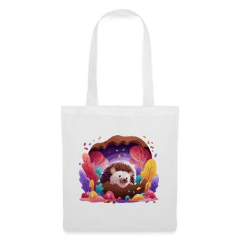 Hedgehog in the Forest of Colours - Tote Bag - white - Front