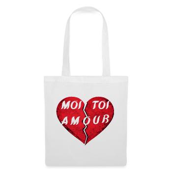 Broken Heart YOU LOVE ME – Design Valentine's Day amo - Tote Bag - white - Front