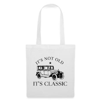 Oldtimer Auto It's Not Old It's Classic Spruch - Stoffbeutel - Weiß - Vorne