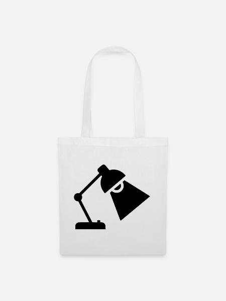 Schreibtischlampe Silhouette - Stoffbeutel - Weiß